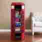 37732013671 Os1367zh Upton Home Phone Booth Cabinet Red British London Vintage Telephone Box Shelf Media Storage