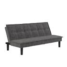 2309419 Otis Upholstered Futon With Memory Foam Gray Microfiber Tufted Detailing 2309419 Otis Upholstered Futon With Memory Foam Gray Microfiber Tufted Detailing