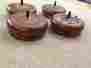 P390 4 Walnut Bun Sofa Feet With Hardware P390 4 Walnut Bun Sofa Feet With Hardware