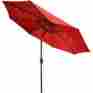 Patumb-led-red Trademark Innovations Summer Solar Powered Led Lighted Red Patio Umbrella Outdoor Shade Pool Side 9 Ft
