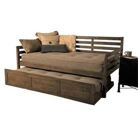 Pr-4753-2343043 Pemberly Row Daybed And Trundle In Rustic Walnut With Stone Mattresses Pr-4753-2343043 Pemberly Row Daybed And Trundle In Rustic Walnut With Stone Mattresses