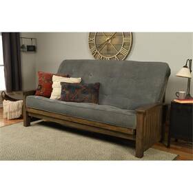 Pr-4753-2471803 Pemberly Row Queen-size Wood Futon With Thunder Gray Mattress Pr-4753-2471803 Pemberly Row Queen-size Wood Futon With Thunder Gray Mattress