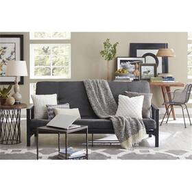 Pr-4753-2724979 Pemberly Row Full Size Futon With Black Frame And 6 Inch Gray Microfiber Mattress Pr-4753-2724979 Pemberly Row Full Size Futon With Black Frame And 6 Inch Gray Microfiber Mattress