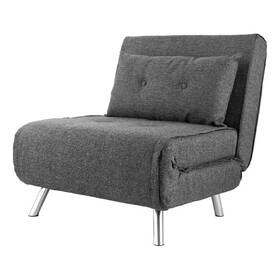 Pemberly Row Pr-4753-3127082 35 Inch Convertible Velvet Sofa Futon Bed With Lumbar Pillow In Gray