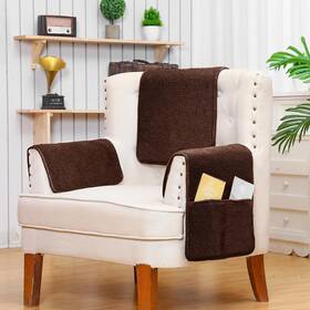 Dou-peryiter-1900 Peryiter 3 Pcs Recliner Covers Sherpa Arm For Chair With Coffee Dou-peryiter-1900 Peryiter 3 Pcs Recliner Covers Sherpa Arm For Chair With Coffee