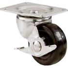 9512 Plt 255lb Shepherd Cstr Swvl Rubber Soft Sd Hardware 1-1 Plate Casters 4in