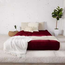 Porch & Den 887178283264 Humble Haute Full-size 6-inch Futon Mattress Without Frame Burgundy Full