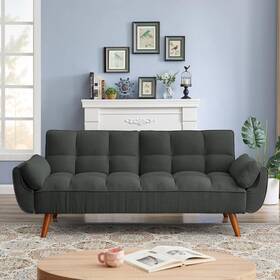 Qianya Inc 761017707862 Futon Bed Velvet Sofa Adjustable Backrest Convertible Qianya Inc 761017707862 Futon Bed Velvet Sofa Adjustable Backrest Convertible