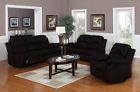 Rec06-blk Sofamania Classic Living Room Set Real Grain Leather 635833399405 Rec06-blk Sofamania Classic Living Room Set Real Grain Leather 635833399405
