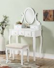 Roundhillfurniture Roundhill Furniture Ashley Wood Vanity Table And 729129302986 Roundhillfurniture Roundhill Furniture Ashley Wood Vanity Table And 729129302986