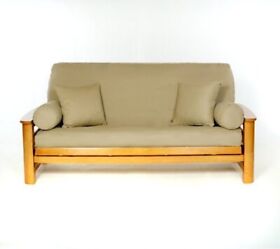 Royal Heritage Home 100% Cotton Full Size Futon Cover Khaki Royal Heritage Home 100% Cotton Full Size Futon Cover Khaki