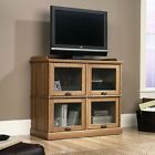 3175411 Salt Id Stand Lane Barrister Glass Oak Finish Doors Tv