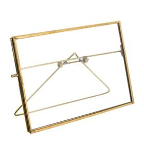 Bm231235 Saltoro Sherpi 5 Inch Metal Horizontal Easel Frame With Lock Shutter Brass