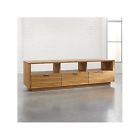 3175413 Sauder Modern Credenza Entertainment Oak Id Soft Brown Pale -