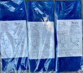 01-90025 Sears 24-59476 Lot Of 3- New Directors Chair Cover #773 Royal Navy Or 01-90025 Sears 24-59476 Lot Of 3- New Directors Chair Cover #773 Royal Navy Or