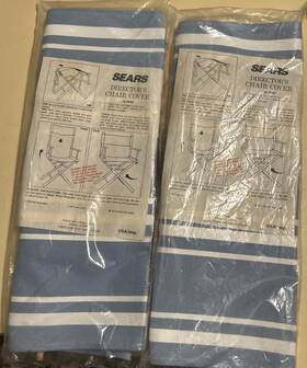 24-59482 Sears Lot Of 2 Directors Chair Cover Slate Blue Number New In Package 24-59482 Sears Lot Of 2 Directors Chair Cover Slate Blue Number New In Package