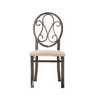 Cdc19941 Set Chairs Dark Side Brown 4pcs Metal Cushioned Cdc19941 Set Chairs Dark Side Brown 4pcs Metal Cushioned