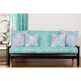 Siscovers 671826105752 Art Of Marbling Aquarius Futon Cover Green Full Siscovers 671826105752 Art Of Marbling Aquarius Futon Cover Green Full