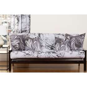 Siscovers 671826105905 Art Of Marbling Carrara Futon Cover Black Full 6 Inch Depth Siscovers 671826105905 Art Of Marbling Carrara Futon Cover Black Full 6 Inch Depth