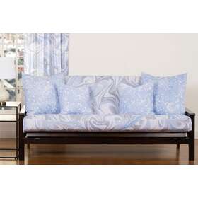 Siscovers 671826105998 Art Of Marbling Quicksilver Futon Cover Silver Full Siscovers 671826105998 Art Of Marbling Quicksilver Futon Cover Silver Full