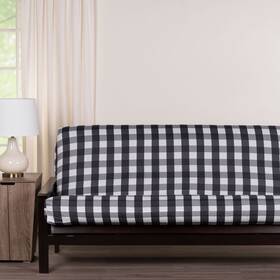Siscovers 671826141286 Buffalo Plaid Black Full Size Futon Cover - N/a Siscovers 671826141286 Buffalo Plaid Black Full Size Futon Cover - N/a