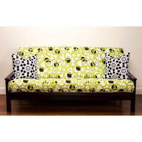 Siscovers 671826798206 Full Circle Green 7-inch Full-size Futon Cover Modern And Contemporary
