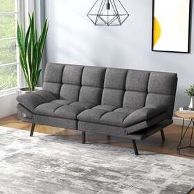Sk-c-din4-lbu 777886896026 Memory Foam Futon Couch Bed Convertible Sofa With Adjustable Beige Modern And Cont Sk-c-din4-lbu 777886896026 Memory Foam Futon Couch Bed Convertible Sofa With Adjustable Beige Modern And Cont