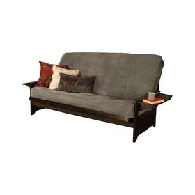 Somette 840239304452 Phoenix Queen-size Futon Set In Espresso Finish With Marmont Thunder Que Somette 840239304452 Phoenix Queen-size Futon Set In Espresso Finish With Marmont Thunder Que