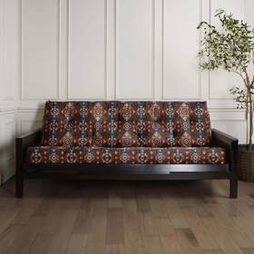 Sorra Home 196999173730 Southwest With Faux Leather Piping Full Futon Sorra Home 196999173730 Southwest With Faux Leather Piping Full Futon