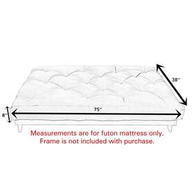 Sorra Home 196999276899 Serenity Indoor Futon Mattress Sorra Home 196999276899 Serenity Indoor Futon Mattress