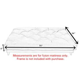 Sorra Home 196999276905 Serenity Indoor Futon Mattress Sorra Home 196999276905 Serenity Indoor Futon Mattress