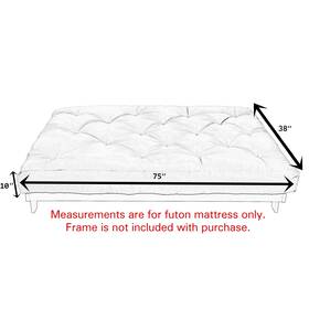 Sorra Home 196999294404 Trupedic Solid Velvet Indoor Futon Mattress