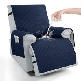 Sparaiz Rc-07 100% Waterproof Recliner Chair Covers 23.6 Inch Navy Blue