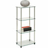 Sr-17608 Clear Glass Shelf Rack System Tower Corner Shelves 791756117608 Sr-17608 Clear Glass Shelf Rack System Tower Corner Shelves 791756117608