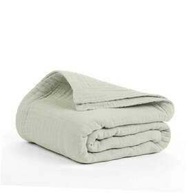 Srinivasa Textiles 850068988075 100% Cotton Muslin Blanket Gauze 80 Inch X90 Queen 4 Layered For Couch