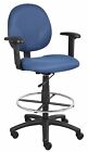 B1691-be Stools Fabric B1691- Office Boss Drafting Footring-blue Arms Products