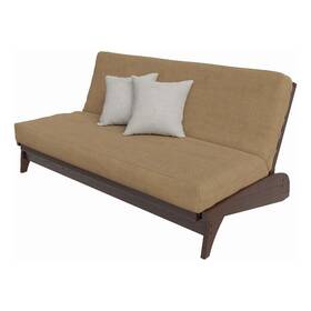 Strata Furniture 810084582152 Full-sized Dillon All Wood Futon Package In Dark Cherry Finish Strata Furniture 810084582152 Full-sized Dillon All Wood Futon Package In Dark Cherry Finish