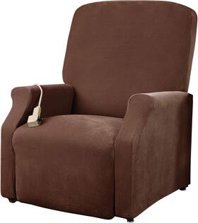 Sf38704 Surefit Sure Fit Home D Cor Stretch Pique Box Cushion Large Recliner Chocolate Color Sf38704 Surefit Sure Fit Home D Cor Stretch Pique Box Cushion Large Recliner Chocolate Color