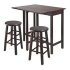 94394 Table Leaf Legs Drop Square Island Stool Lynnwood Winsome Walnut 2 94394 Table Leaf Legs Drop Square Island Stool Lynnwood Winsome Walnut 2