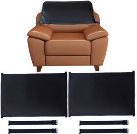 Dt20250402 Toeloioh 2pcs 17 27inches Recliner Headrest Cover Protector Black