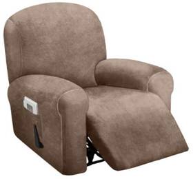 87546889 Ulticor 4-piece 1 Seat Recliner Cover Velvet Stretch Reclining Chair Sand 87546889 Ulticor 4-piece 1 Seat Recliner Cover Velvet Stretch Reclining Chair Sand