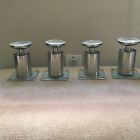 Unbranded 4 X Stainless Steel Kitchen Round Feet 2 Diameter Height Furniture Leg 700615702763