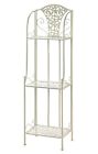 Unbranded White Metal Shelving Rack With 3 Decorative Shelves Nib Versatile 849179021375 Unbranded White Metal Shelving Rack With 3 Decorative Shelves Nib Versatile 849179021375