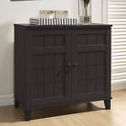 Unknown Storage Cabinet With Doors Wood Media Small Space Solutions Multi-use Furniture 611768081943