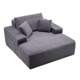 Vevor 197988715221 Chaise Lounge Chair 48 In Boneless Indoor Single Grey Vevor 197988715221 Chaise Lounge Chair 48 In Boneless Indoor Single Grey