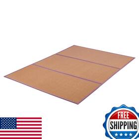 Vevor B0dwmg8cj6 Japanese Tatami Mat Full Xl - 55 X 80 Foldable Handwoven Rattan