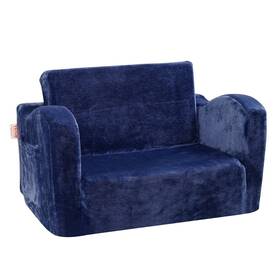 Etsf6354652inrr5pv0 Vevor Kids Couch 2-in-1 Toddler Chairs Comfy Sofa Bed Fold Out