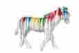 Vgthsz0435 Rainbow Zebra Vig Modrest Modern Sculpture Vgthsz0435 Rainbow Zebra Vig Modrest Modern Sculpture