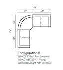 W1000rls W1000lls W1000wdg Klaussner Laurel Sectional In Saddle