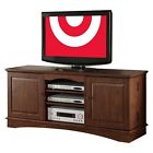 Walker Edison Tv Stand With Side Storage Brown 812492019060 Walker Edison Tv Stand With Side Storage Brown 812492019060